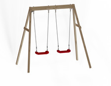 Kids Wooden Swing Set - Double