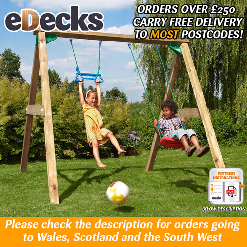 Jungle swing set wooden frame - jungle,