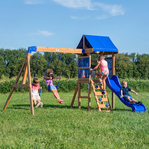 Wooden swing set - swing, playcentre
