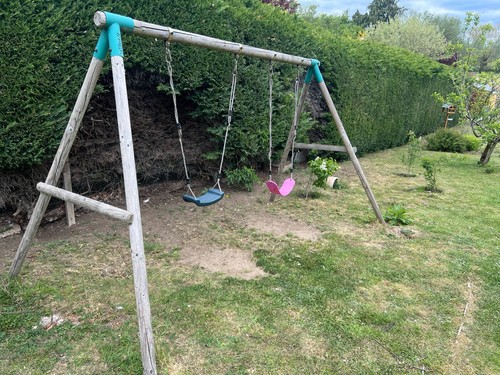 Rebo kids wooden swing set - kids,