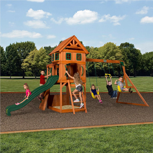 Wooden swingset playcentre - wooden,